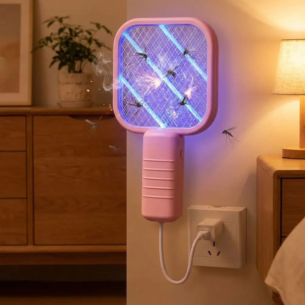 UV Light USB Mosquito Swatter 5 Layer Security Net Portable Mini Mosquito Trap 2 in 1 Electric Mosquito Device Summer