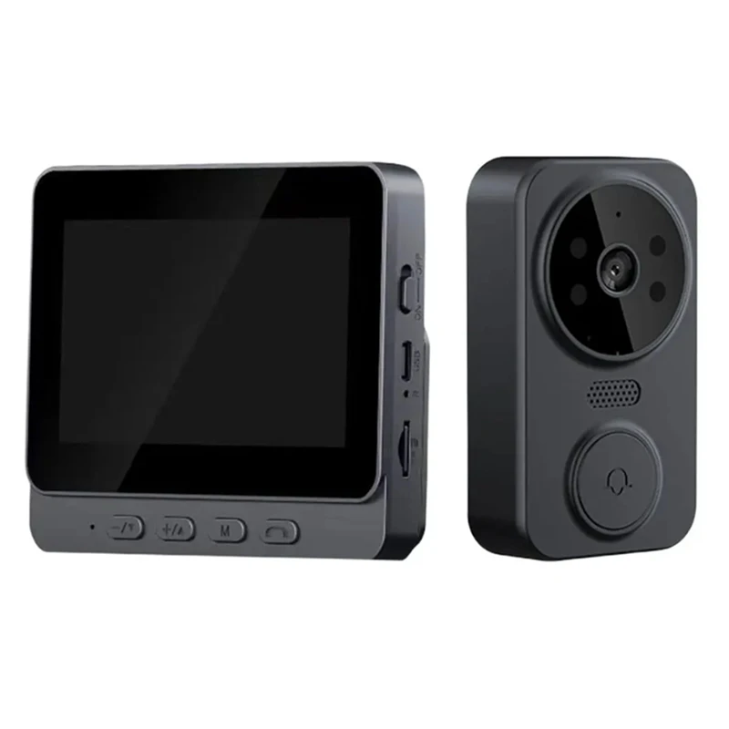 

Беспроводной дверной звонок с инфракрасным ночным видением, 2,4 ГГц, Wi-Fi, экран 4,3 дюйма IPS, видеодомофон, дверная камера, двухсторонний домофон, простой в использовании