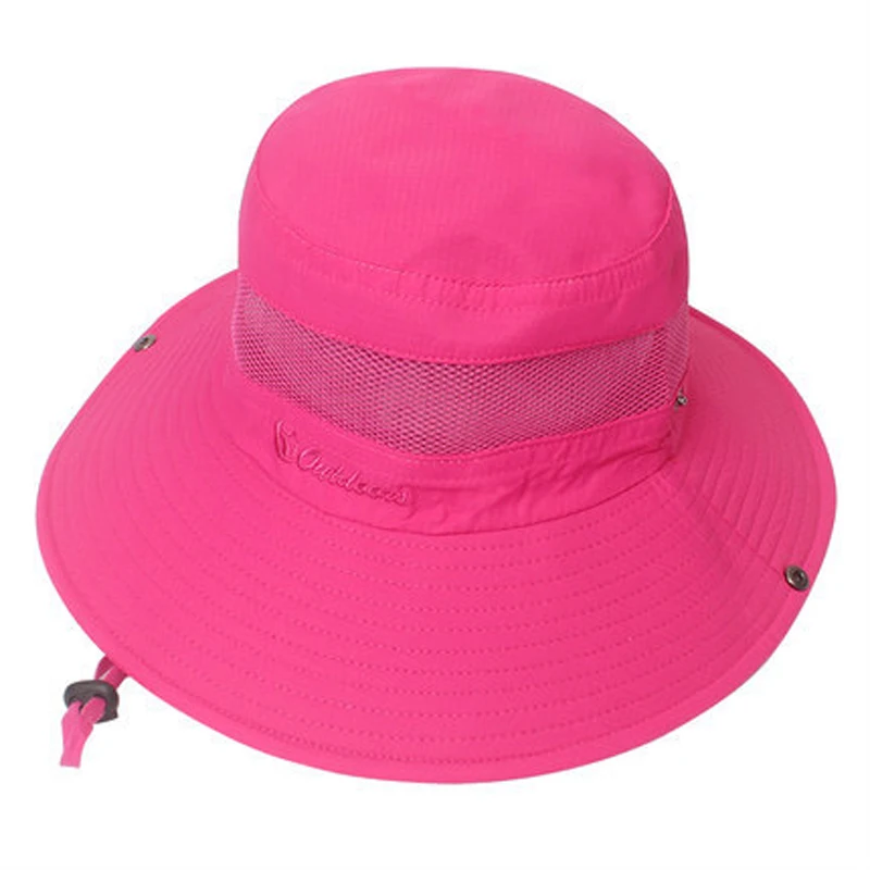 Summer UV Protection Sun Hat Unisex Breathable Mesh Fisherman Hats Travel Multifunction Portable and Foldable Big Brim Beach Cap