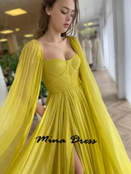 Mina Formal Occasion Dresses for Formal Occasions Side Slits Evening Gown Shawl Luxurious Saudi Evening Dress Es Chiffon Grace