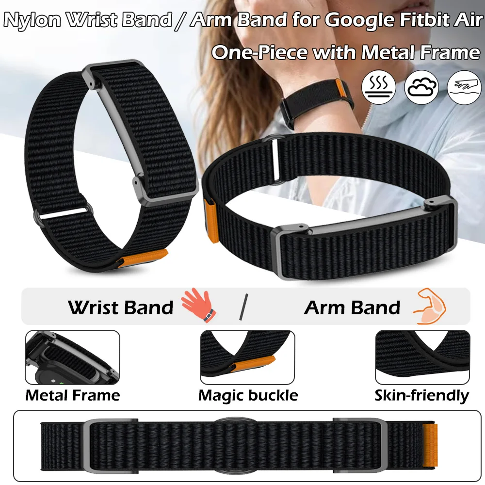 conjunto-de-pulseira-bracadeira-para-google-fitbit-air-com-estrutura-metalica-integrada-e-faixa-de-nylon-leve-e-respiravel