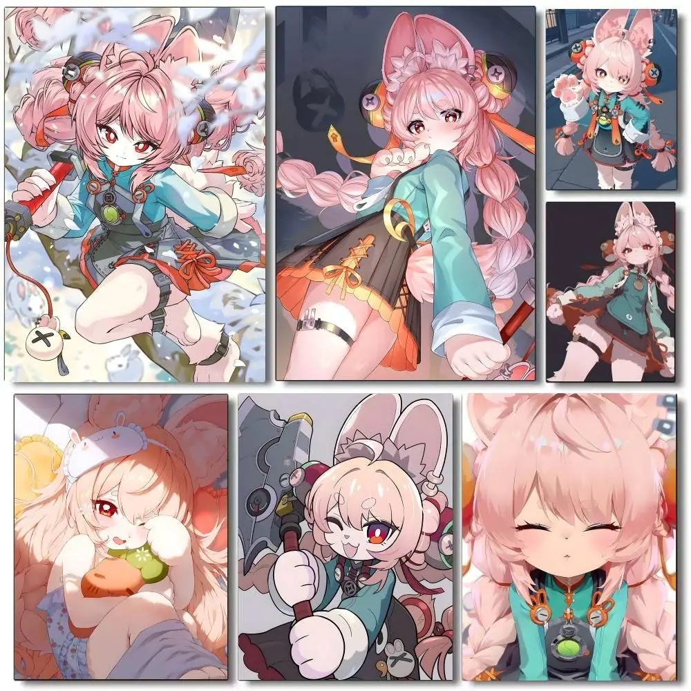 

ZHAO ZZZ Z-Zenless Zone Zero Poster DIY Vintage Movie Poster Wall Art Painting Study Stickers Wall Painting