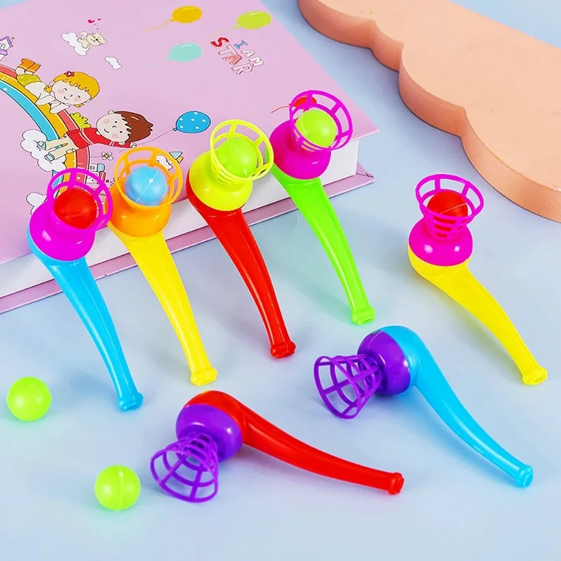 12/30Pcs Fun Magic Blowing Pipe Floating Ball Game Kids Birthday Party Favors Carnival Christmas Party Prizes Piñatas Toy