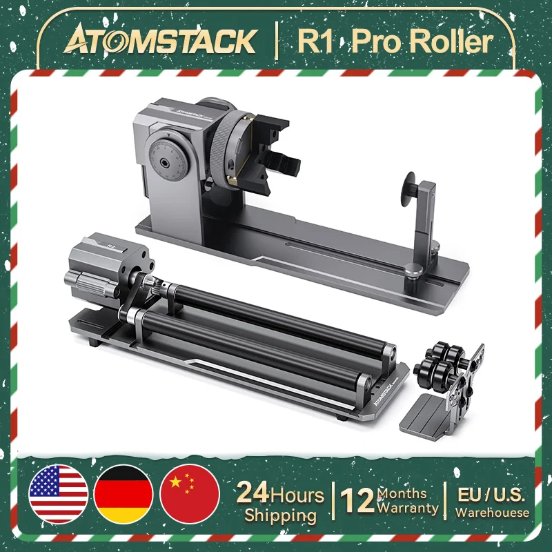 AtomStack Maker R1 Pro Multi-function Chuck Rotary 3 sets of Jaws for Cylindrical Irregular Object AtomStack IKIER Ortur Sculpfu