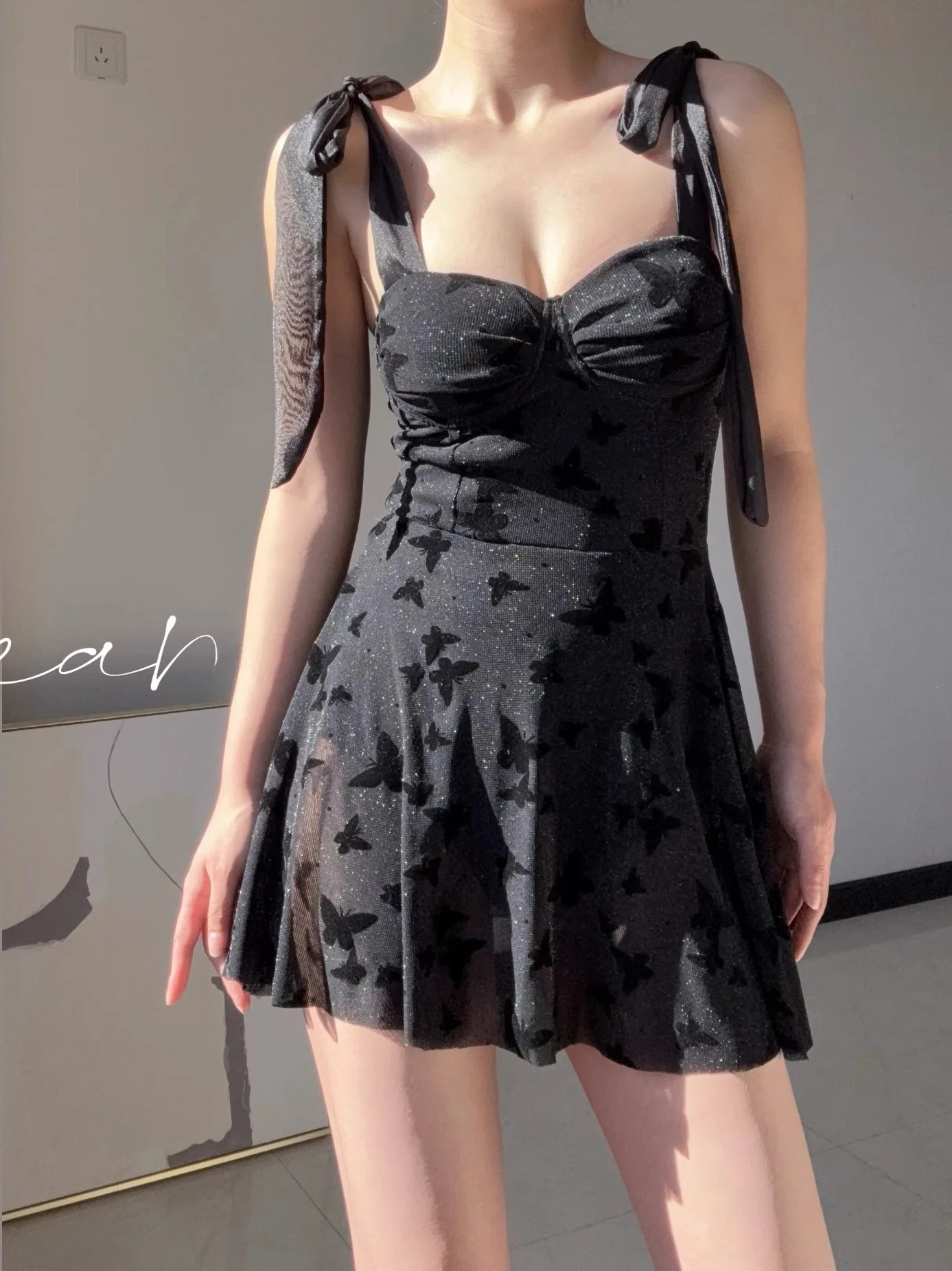 

Bla Pure Desire Sexy Bikini Women's One-Piece Swimsuit Thermal Spring Strap Casual Swimwear Belly Covering