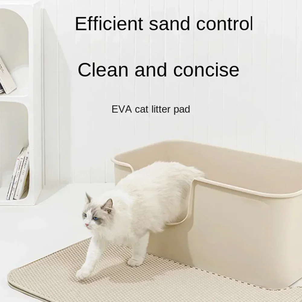 

Oversized Waterproof Cat Litter Box Mat Non-slip Double Layer Sand Cat Pad Cat Litter Trapper Dual Layer Mat EVA Pad Products