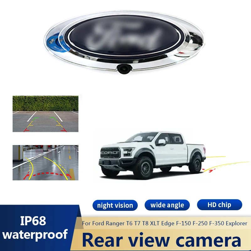 170° Car Badge Logo Rear View Reverse Backup Camera For Ford Ranger T6 T7 T8 XLT Edge F-150 F-250 F-350 Explorer