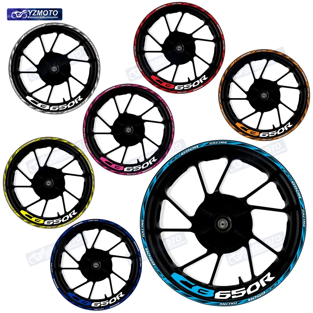 

Для Honda CB650R мотоцикла 17-дюймовые наклейки на передние и задние гоночные колеса автомобиля светоотражающий обод мотоцикла ступица лента наклейка наклейка