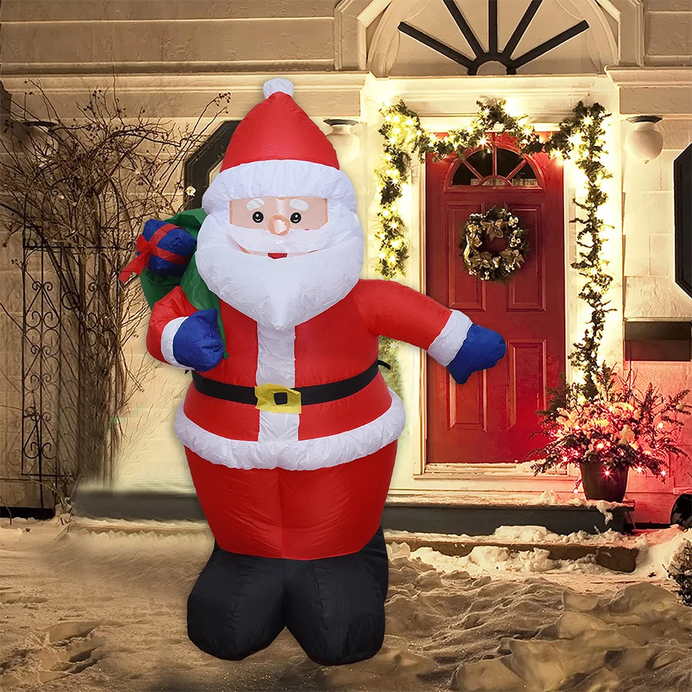 Christmas Inflatable Glowing Snowman Santa Claus LED Lights Xmas Party Indoor Outdoor Inflatable Toy Garden Christmas Decoration