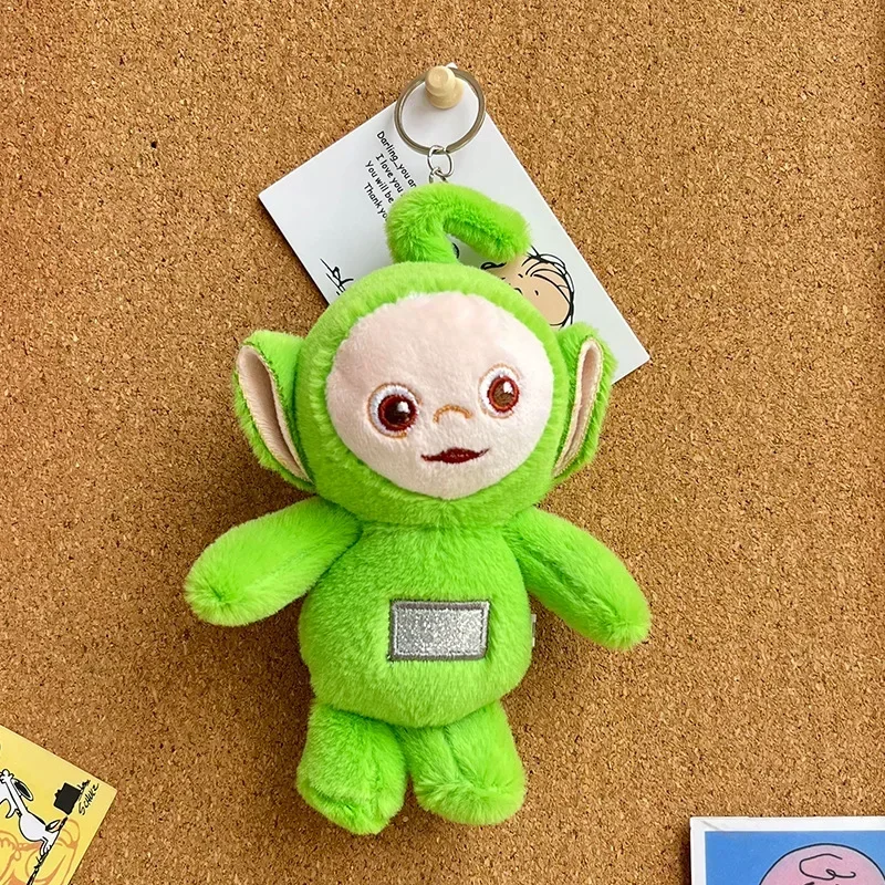 Teletubbies-Clé en peluche de dessin animé pour enfants, attrape-beurre, chiffon, mignon, décoration, garçon, fille, cadeau d'anniversaire