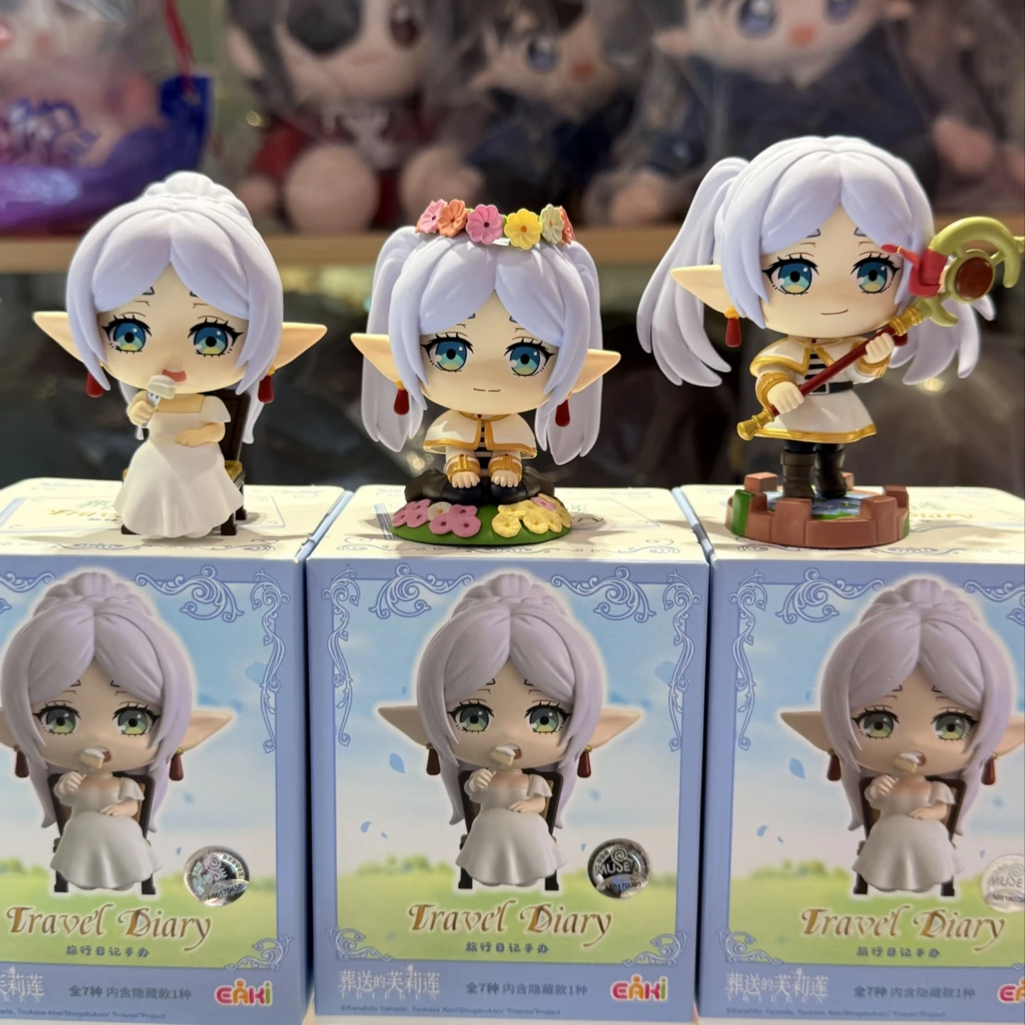 New Official EAKI Frieren Travel Diary Blind Box Mini Figurine Desktop Ornament Collectible Gift For Anime Hobby  Toy Gift