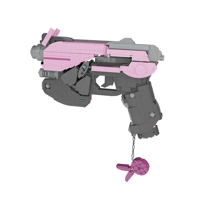 MOC Classics Shooting Game Weapon Gun Building Blocks Kit DVA Pink Light Pistol Model DIY Puzzle Toys for Children Birthday Gift