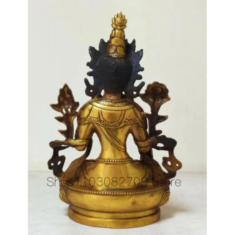 11 "bronze dourado buda branco tara estátua antigo templo deus bodhisattva budismo