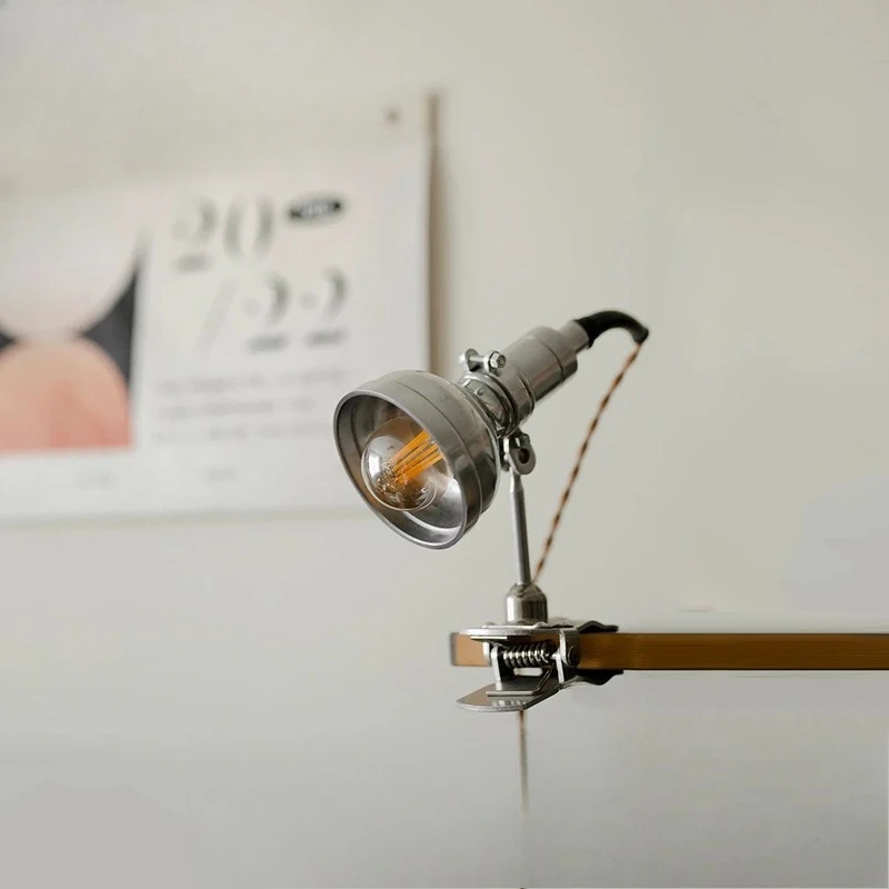 

Retro rocker arm telescopic table lamp industrial style study work desktop multi-angle reading medieval clip