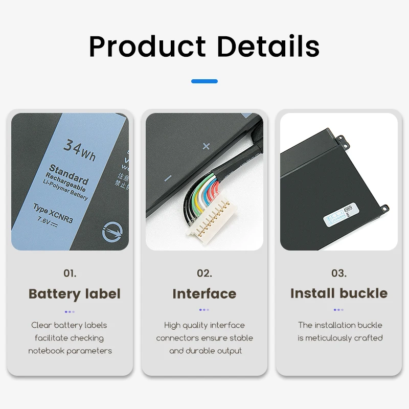 XCNR3 Laptop Battery For Dell Latitude 13 7370 Ultrabook E7370 N3KPR P63NY WY7CG