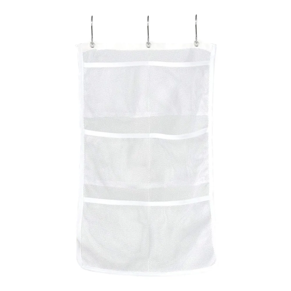 

Bathroom Tub Shower Bath Hanging Mesh Organizer Caddy Storage Bag Storage Organizers Organiseurs Rangement Accessories Storage