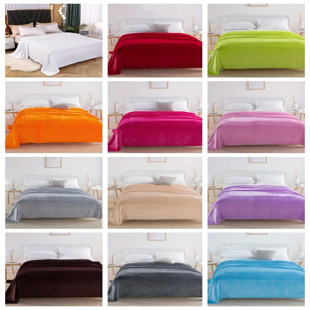 

1pc Solid Color Velvet Blanket, Warm Cozy Soft Throw Blanket For Couch Bed Sofa Bedroom Living Room