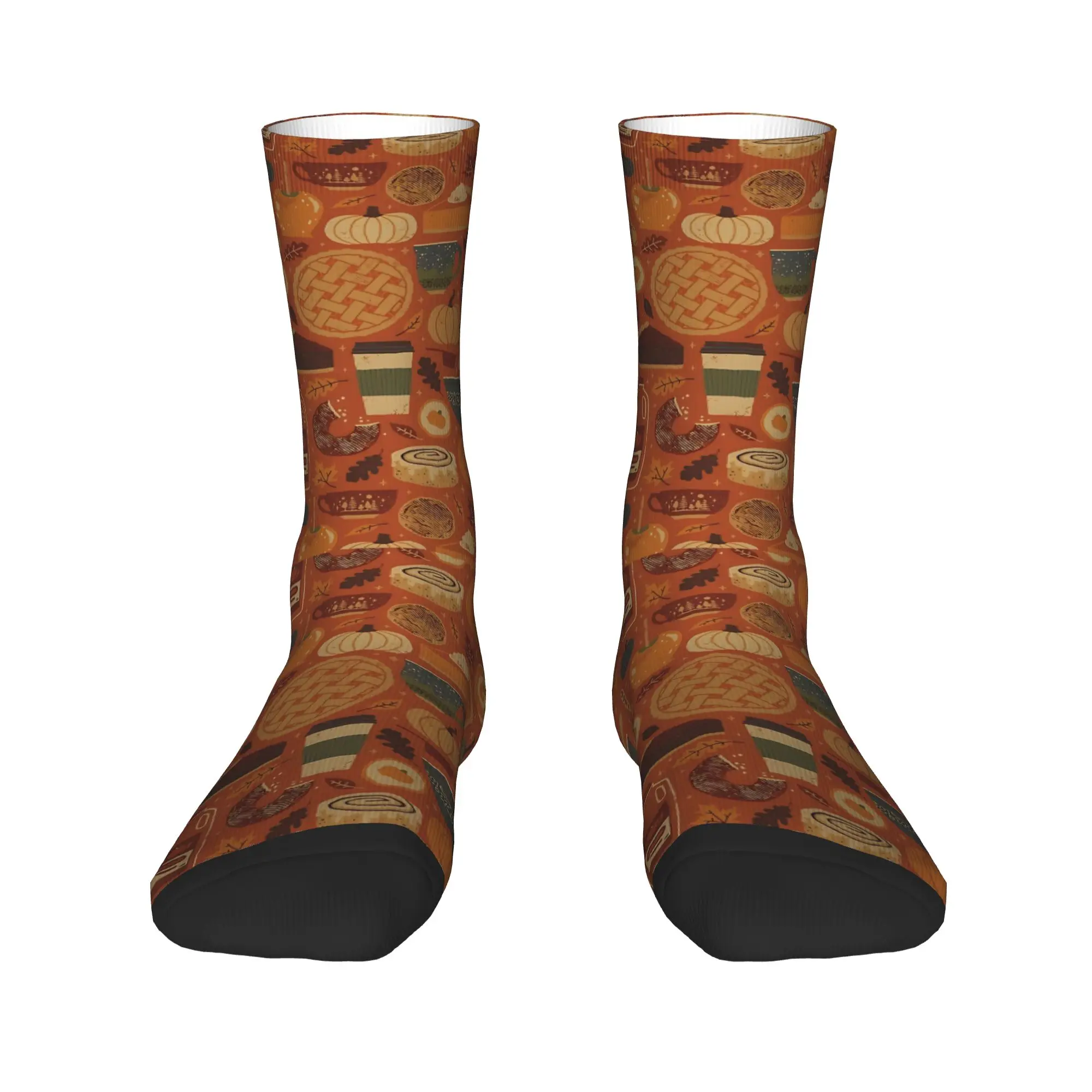 Pumpkin Spice  Stockings  Fashion Socks Men's Breathable Socks Winter Outdoor Pattern Anti Bacterial Socks Gift