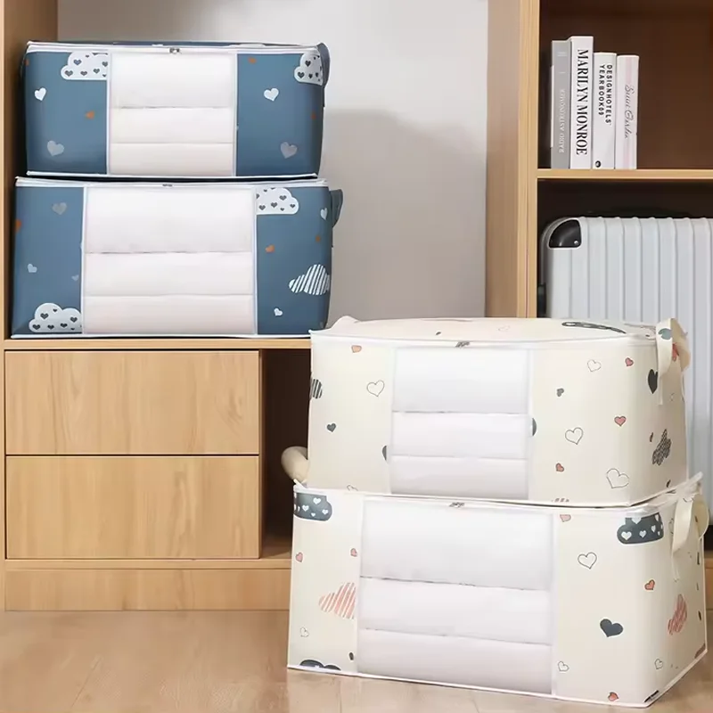 1PCS Large Capacity Dust-proof Wardrobe Quilt Clothes Organizer Household Blanket Zipper Clothes Quilt Duvet Storage Bag