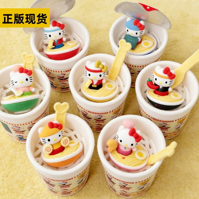 

Sanrio Hello Kitty Ramen Shop Series Blind Box Creative Desktop Ornament Home Office Decor Trendy Toy Ideal Gift For Anime Fans
