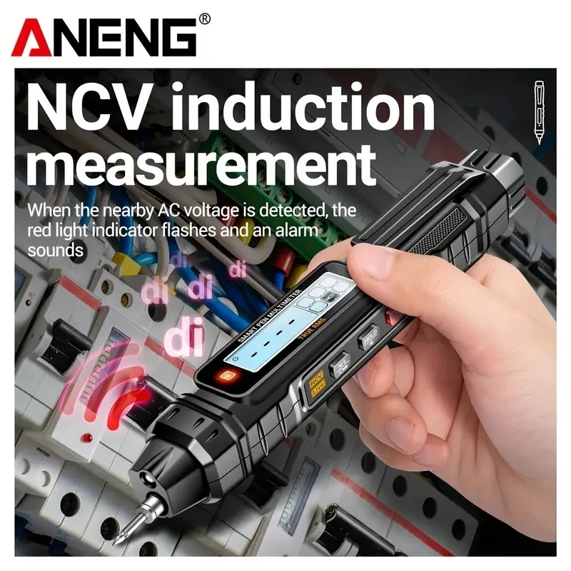 ANENG-A3005 Multímetro Digital Pen Tipo, medidor profissional, sem contato, AC, DC Tensão, Ohm Diodo Tester para Ferramenta, 4000 contagens