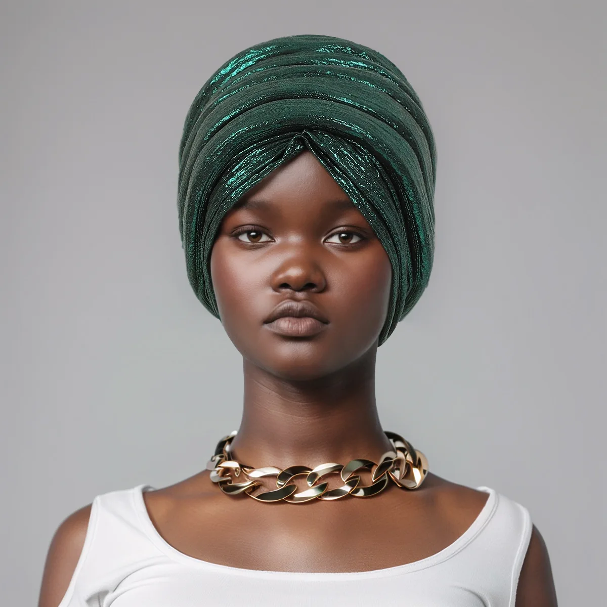 

Shiny Glitter Turban Cap for Women Elegant Auto Gele Headtie African Lady's Head Wraps Nigeria Female Headgear Muslim Hat Mujer