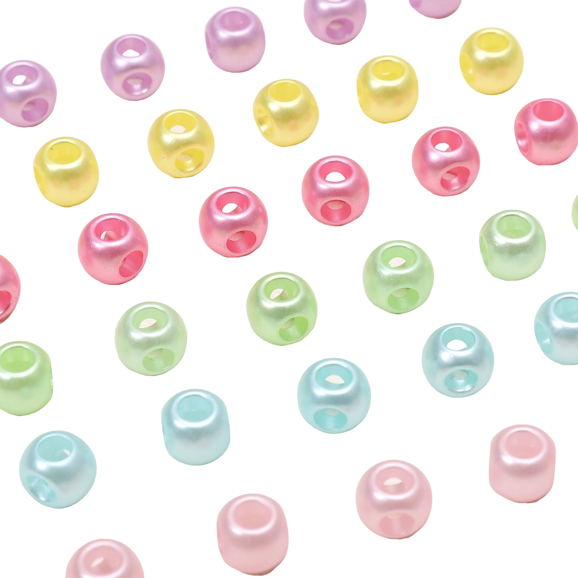 

10Pcs 8x6mm Acrylic Plated Color Round Spacer Loose Beads For DIY Bracelet Necklace Jewelry Making Supplies Accessories
