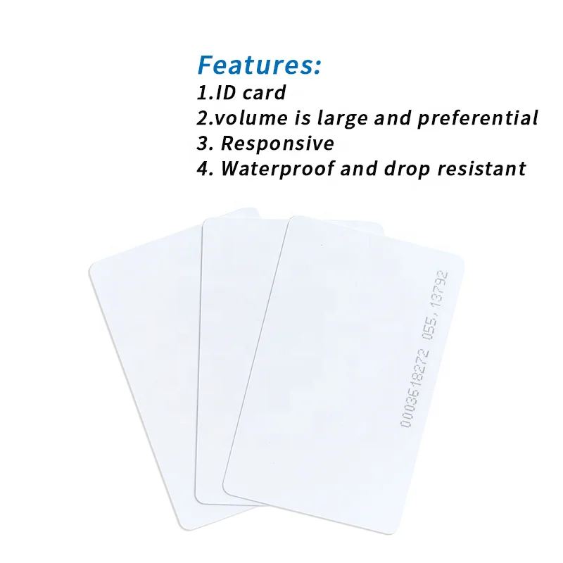 5Pcs/10Pcs Waterproof PVC Card Access Control Support Customized Printing RFID Card ID 125Khz EM4100