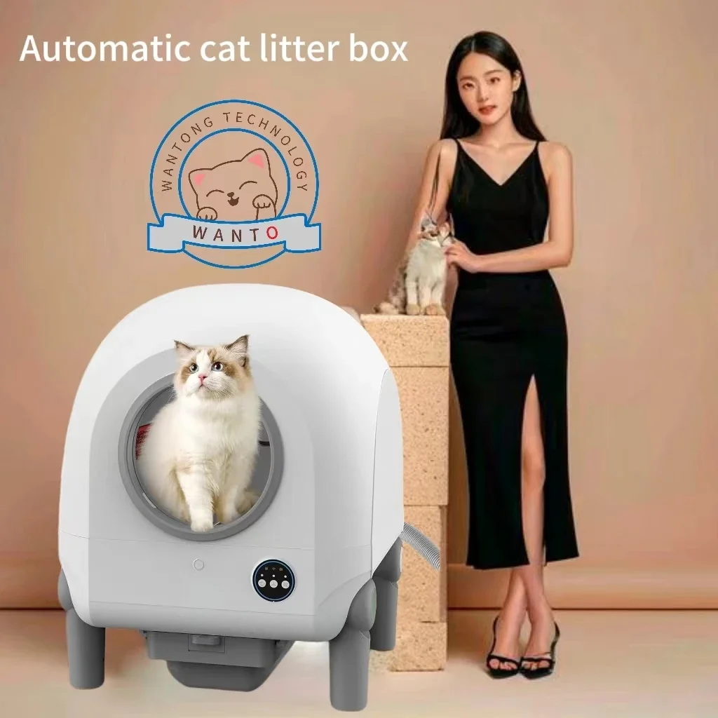 Automatic Cat Box Extra Large Wifi Self Cleaning Enclosed Intelligent Automatic Cat Toilet Smart Cat Liitter Box