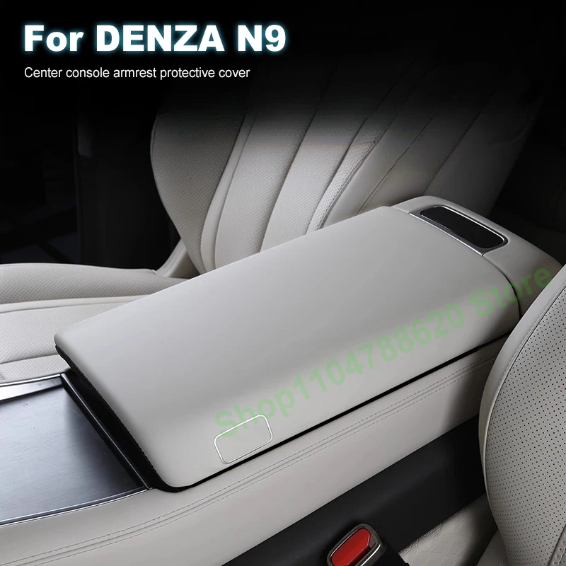 

For Denza N9 Central Armrest Box Refrigerator Protection Leather Cover Interior Accessories Decorative