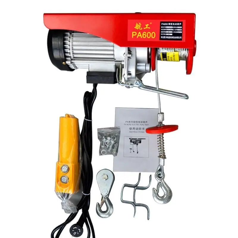 400/800kg Electric Hoist Lifting Wire Hanging Crane hoisting machine with wire rope pulling Electric Winch