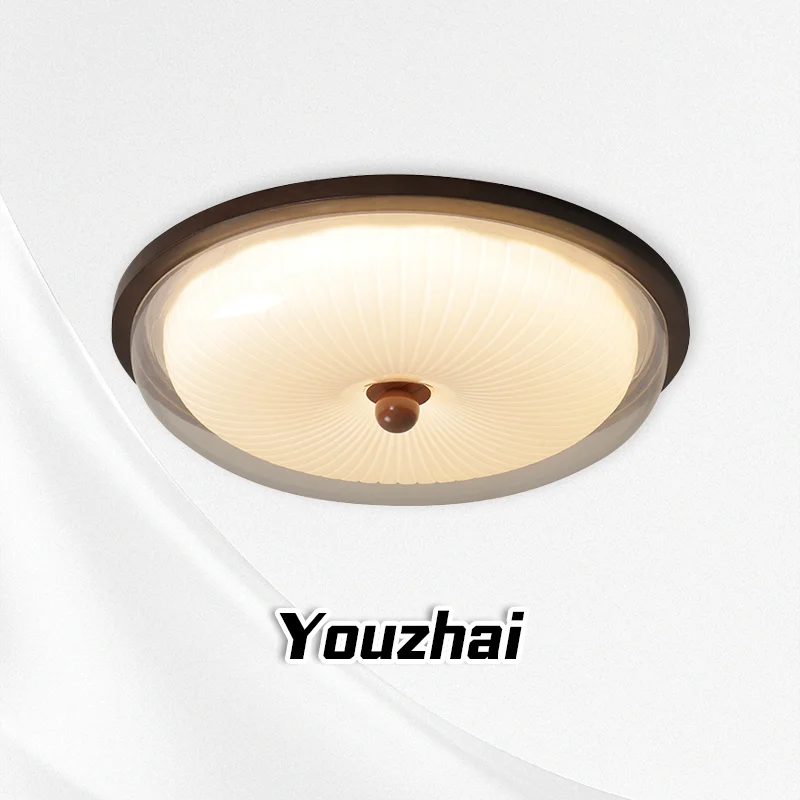 

Bedroom lamp with retro and high-end feel, master bedroom lamp with solid wood wabi sabi style book room lamp