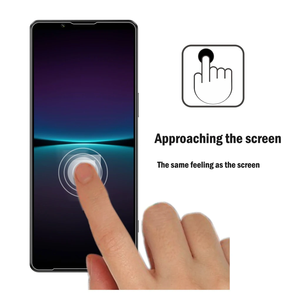 Displayschutzfolie für Sony Xperia 1 IV, vollständige Abdeckung des Bildschirms, für Sony Xperia 1 V, transparente Schutzfolie aus gehärtetem Glas, 2,5D-Kante, 9H-Härtegrad. – Detail 6