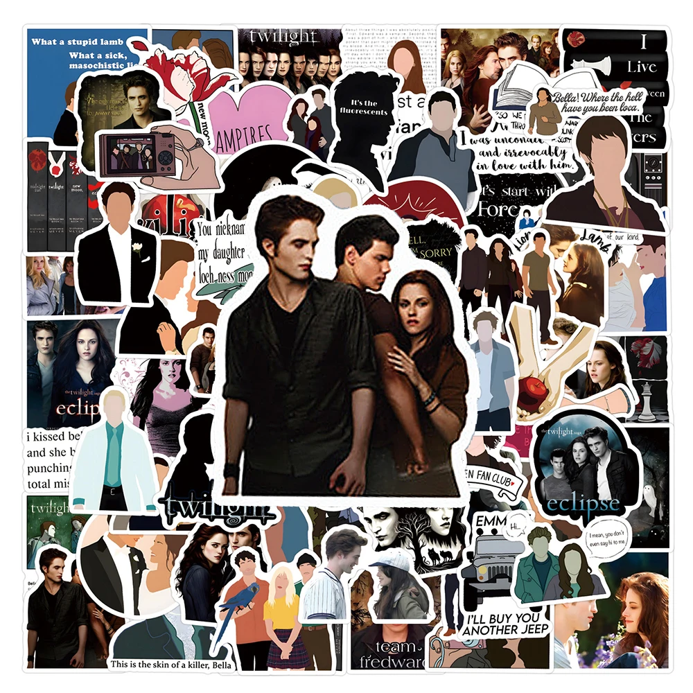 10/30/50/110 Stück klassische Film-Aufkleber „The Twilight Saga“, coole Graffiti-Aufkleber, Spielzeug, DIY, Koffer, Telefon, Helm, wasserdichter Aufkleber, Dekor