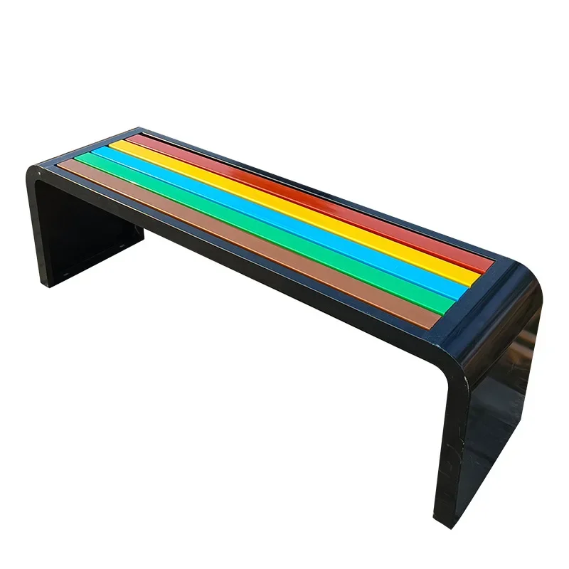 

Outdoor bench stainless steel park chair, bus station, community, square double seat