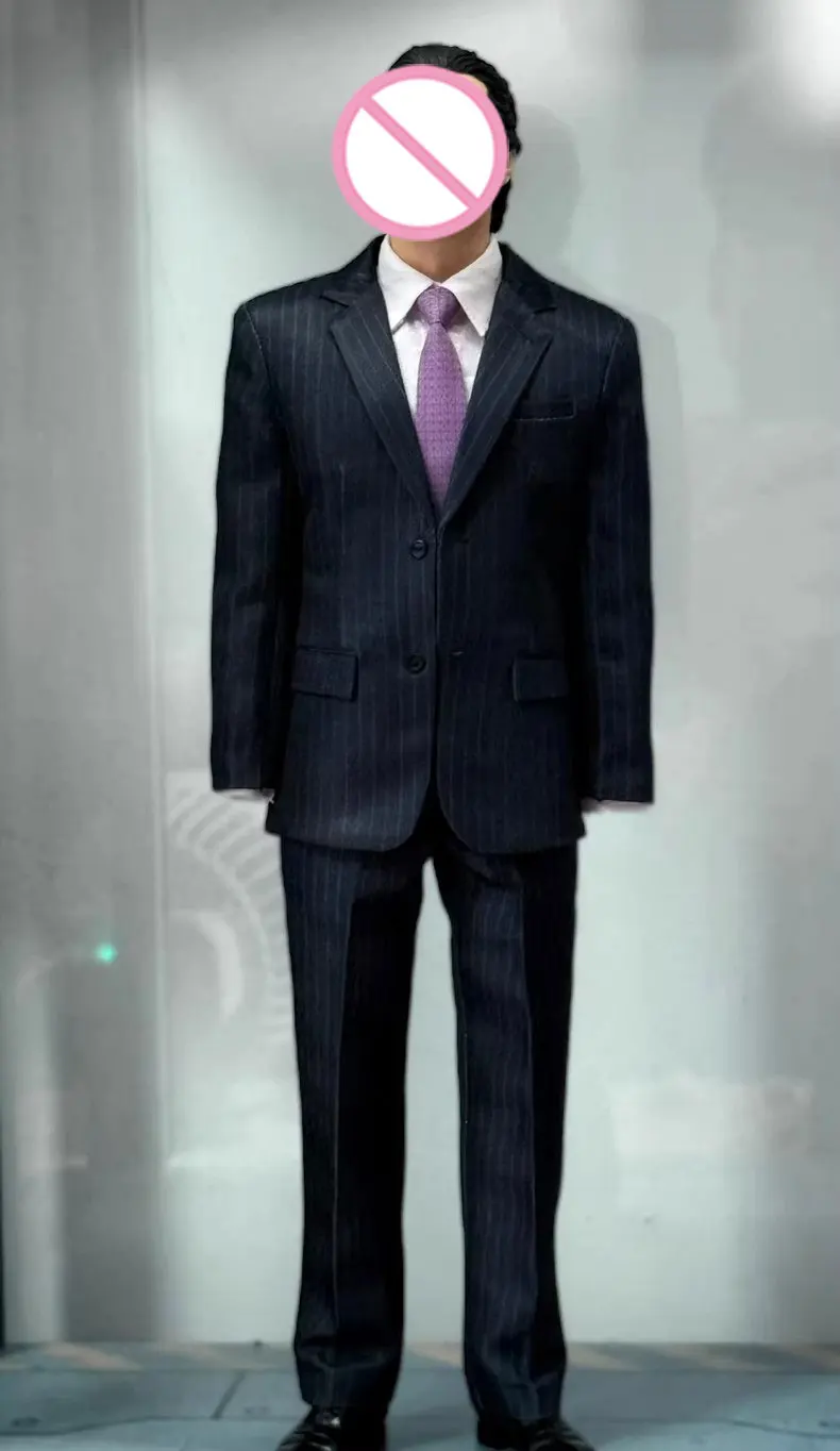 

TOPO STUDIO TP022 1/6 Dark Knight Striped Suit Leather Shoes Bell Baman Clothes Set Fit 12Inch Action Figure Body