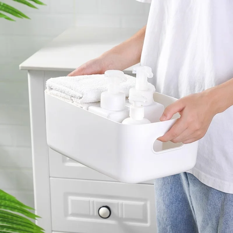 Desktop storage box, cosmetics clutter organizer box, household plastic storage box, storage box, kitchen storage, bathroom