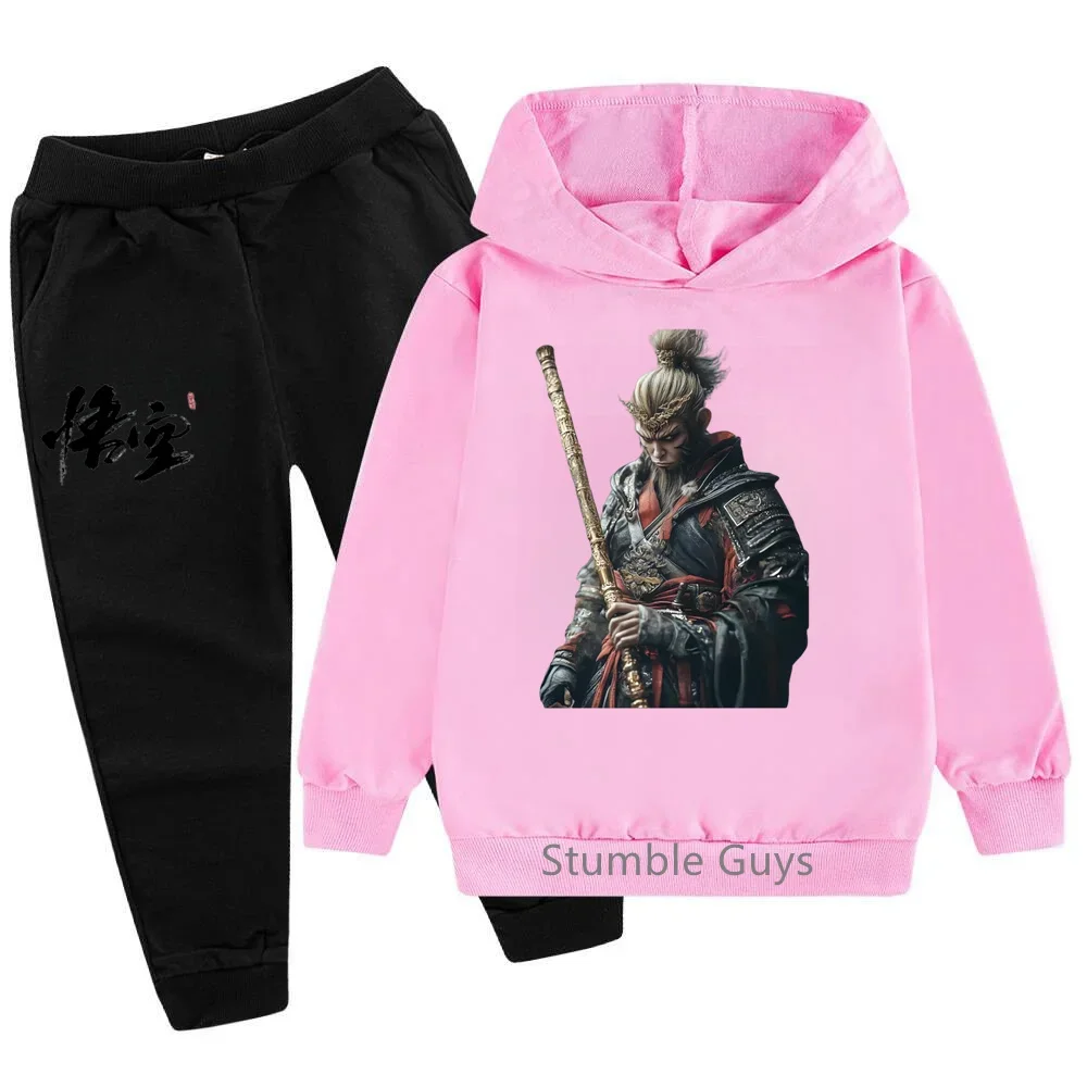 Black Myth Goku game with the same top Supreme boys street fashion hoodie set children's top