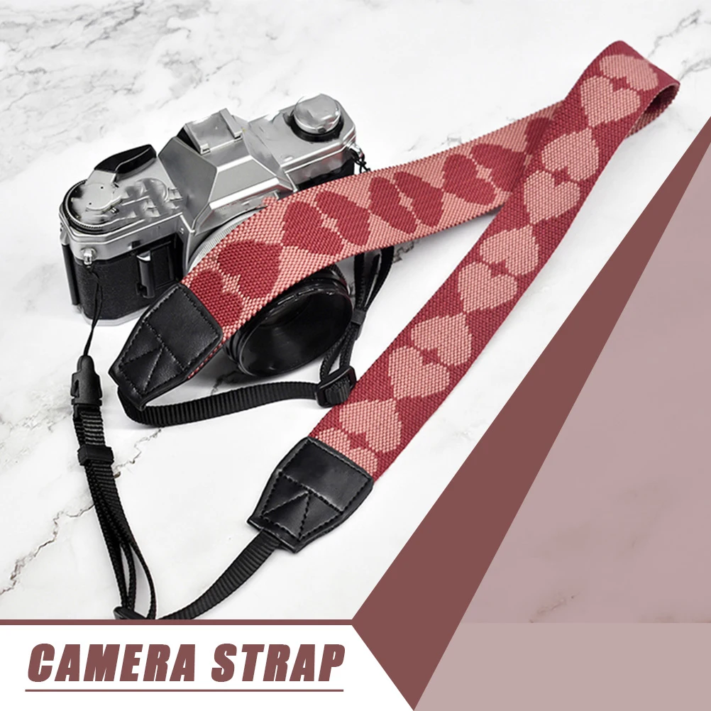 

Camera Strap Cotton Yarn Sling Shoulder Belt Adjustable Length Camera Travel Accessories Fashion Design Bright Color
