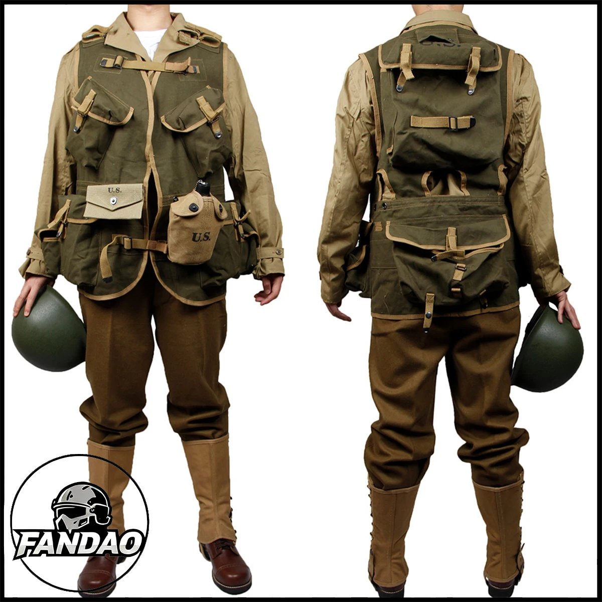 

Жилет в стиле Второй мировой войны, американский уличный жилет без рукавов, спортивная форма солдата США, жилет солдата, жилет для десантных операций в Нормандии, жилет D-DAY