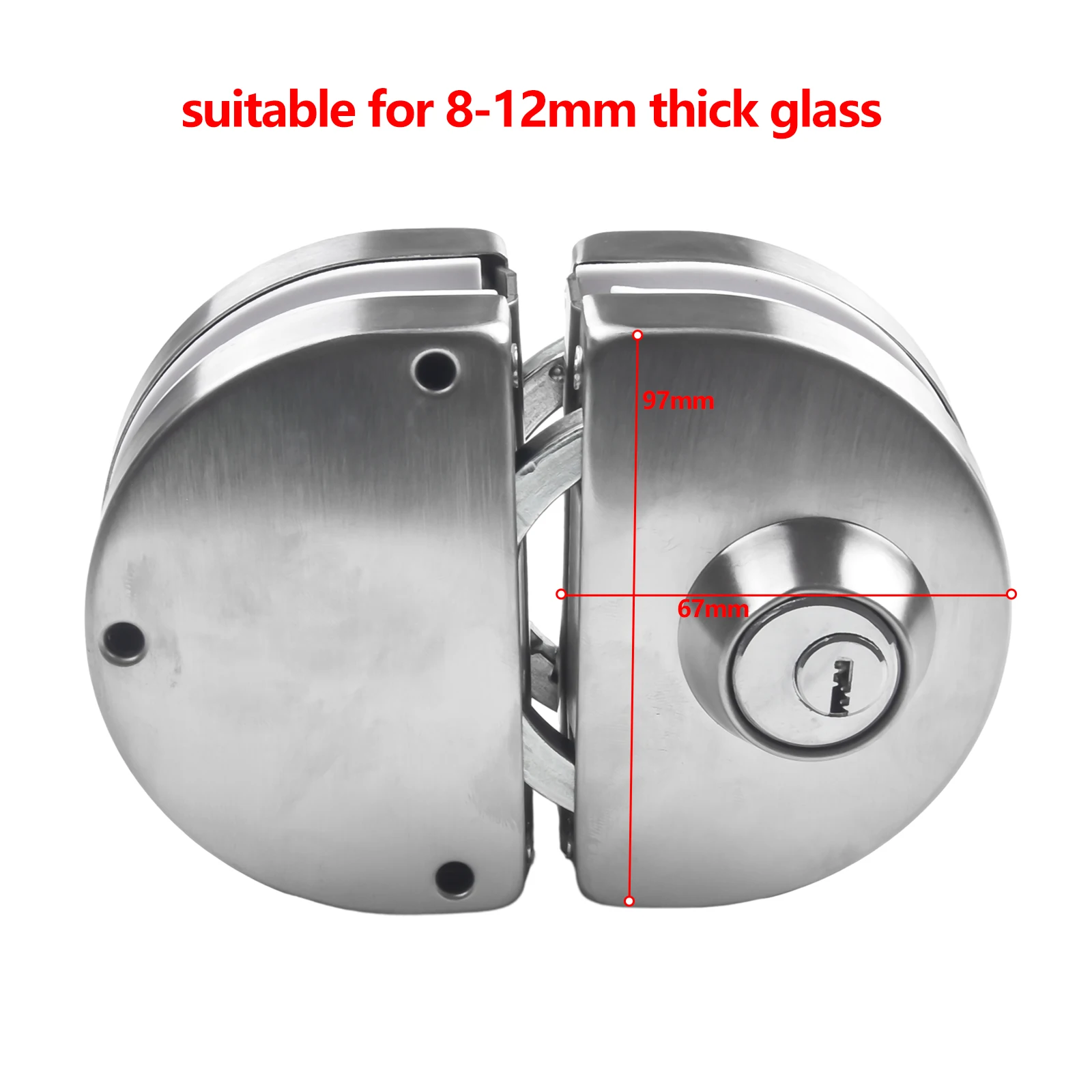 

Двойной ригельный замок для раздвижных стеклянных дверей из нержавеющей стали. Простая установка без перфорации для безопасности.