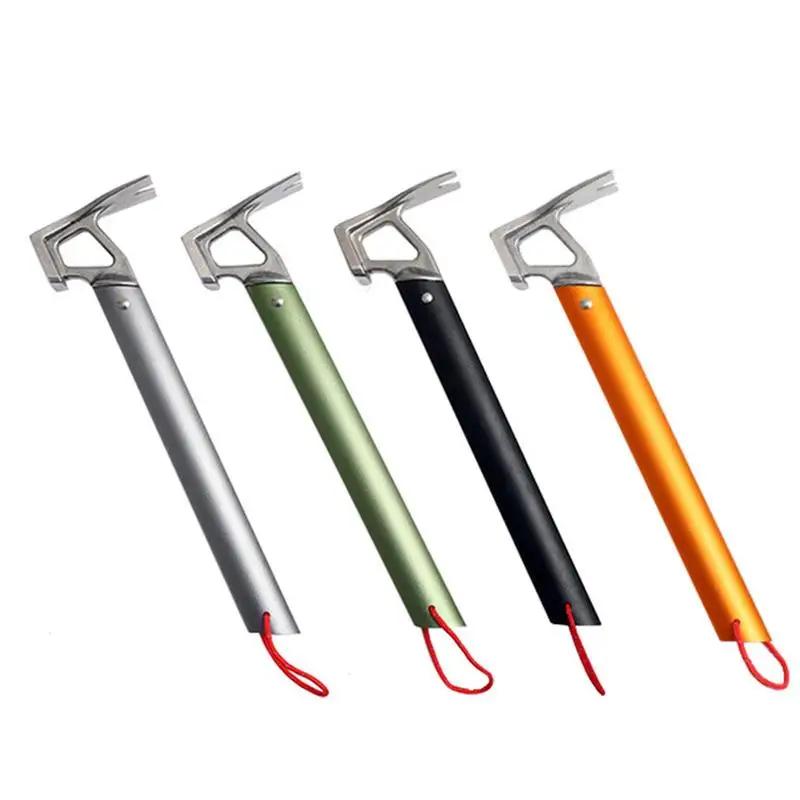 

Tent Nail Puller Camping Hammer Stainless Steel Head Tool with Aluminum Handle Lightweight Nail Puller for Outdoor Travel Picnic