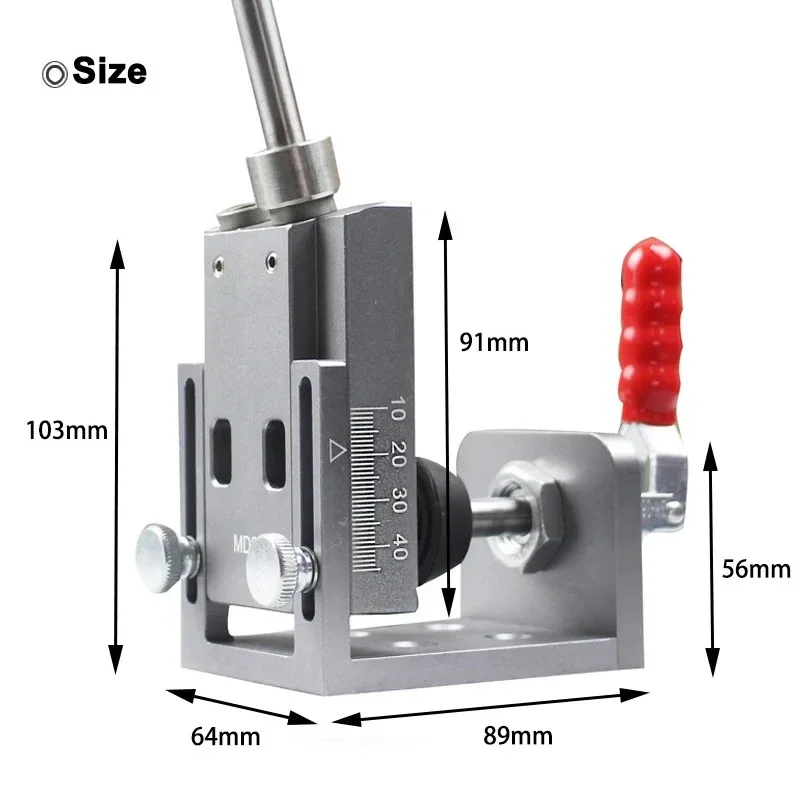 

Woodworking Inclined Drill Device 2 Hole 9mm Adjustable Fixture Mold Steel Pocket Hole Jig Kit Hole Drilling Kit