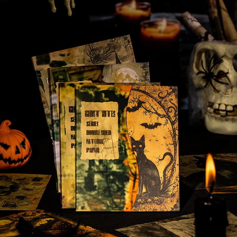 Mr Paper 84pcs Ghost Notes Series Double Sided Material Paper Book DIY Handbook Collage Calendar Diary Phone Case Notebook