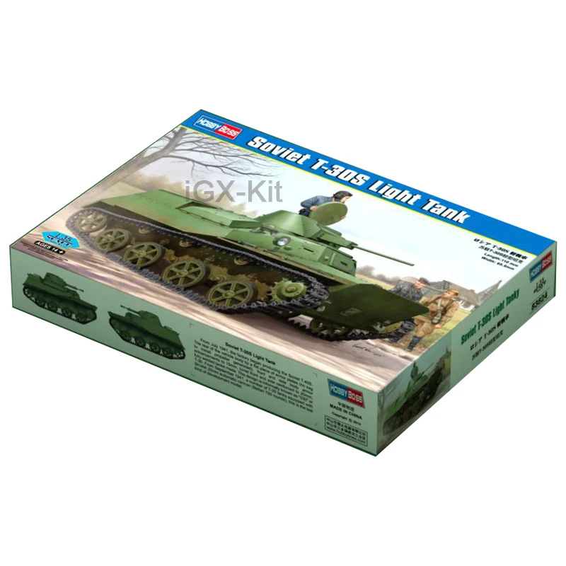 

Hobbyboss 83824, масштаб 1/35, советский T30 T-30S, легкий танк, автомобиль, хобби, ремесленная игрушка, пластиковая модель, строительный комплект