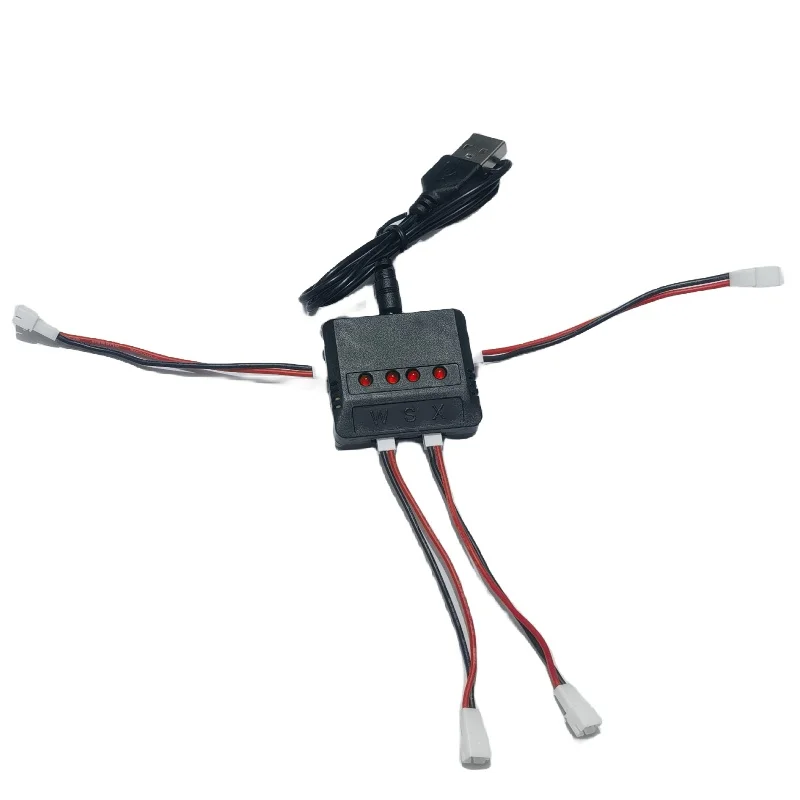 

3,7 В USB балансное зарядное устройство 4 в 1, зарядный кабель для Syma X5 X5C X5HW X5HC X5UW X5SW X5SC Hubsan X4 H107C JJRC H36 Eachine E010