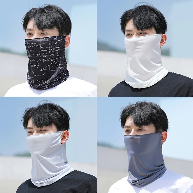 Fashion Punk Sunscreen Mask For Men Women Summer Face Neck UV Protection Ear Scarf Hip Hop Outdoor Sports Cycling Bandana Scarfs