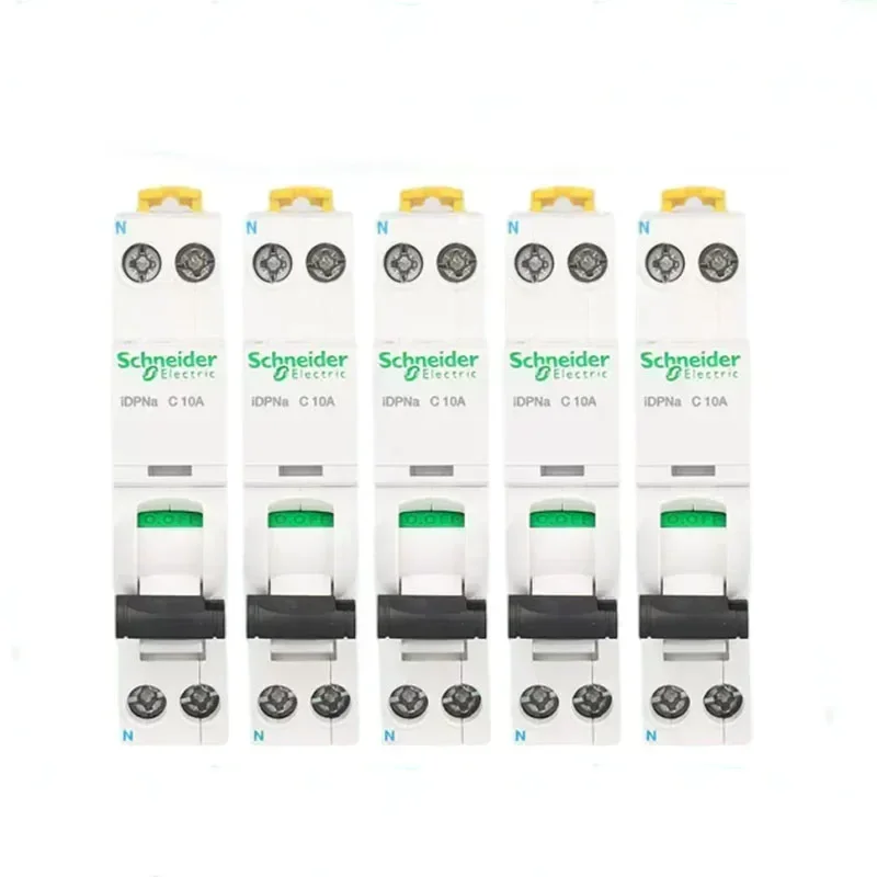 Schneider Disjoncteur A9P08606 IDPNa 1P N MCB 10A Miniature Circuit Breaker for Home Distribution Board Power Protection Switch