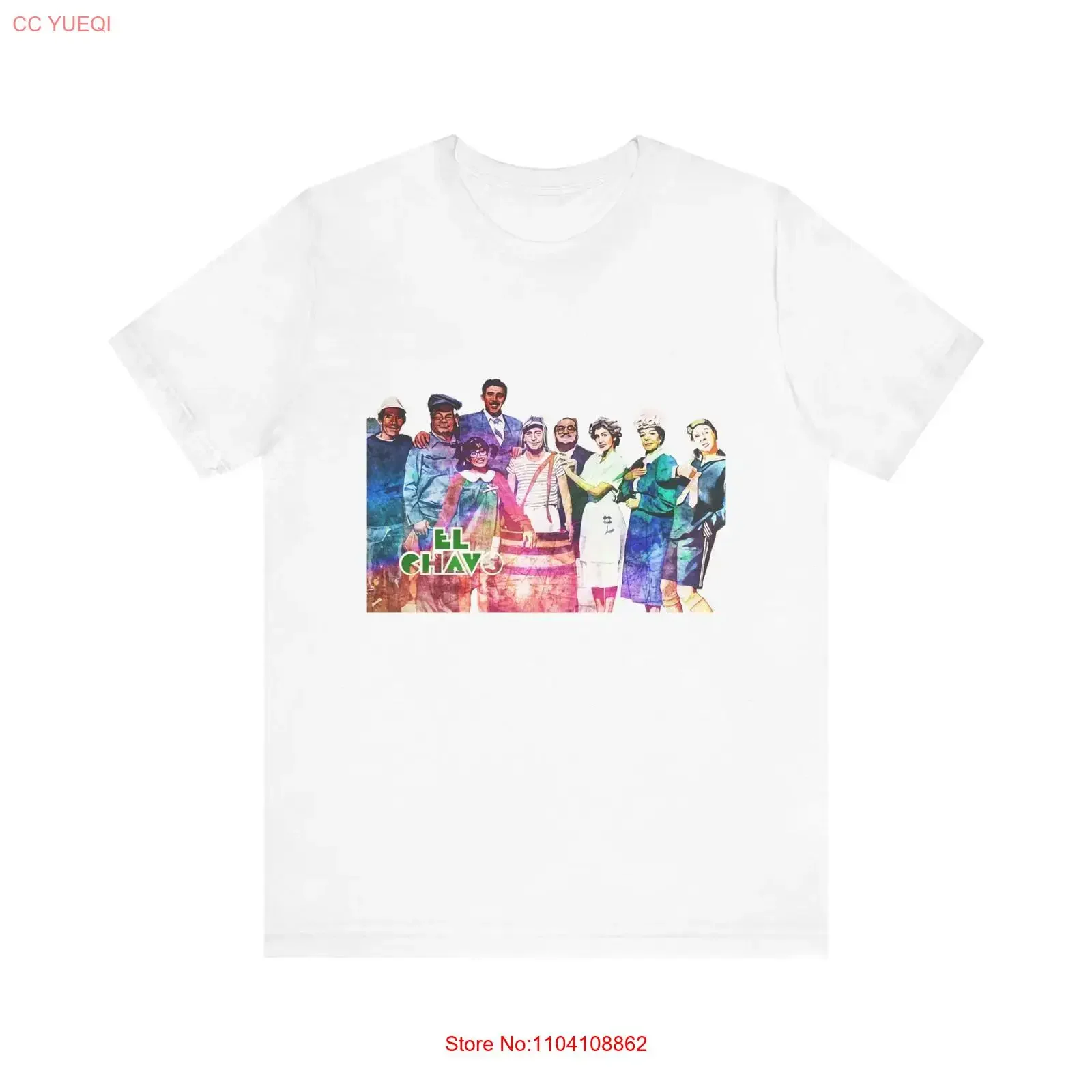 Camiseta El Chavo Show con Personajes Icónicos Coloridos, Estilo Vintage Lavado, Streetwear Cómodo, Moda Masculina Transpirable e Informal