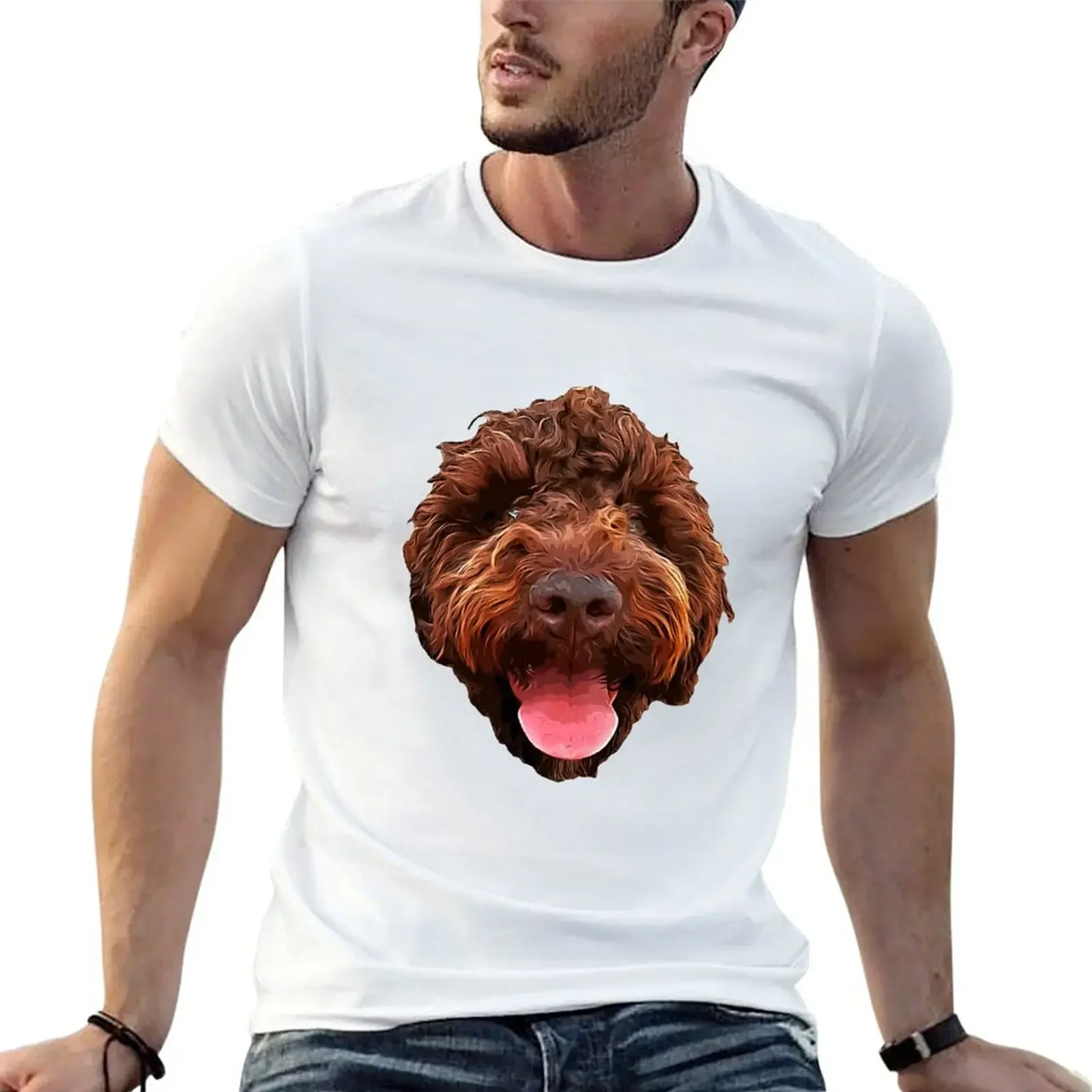 Lagotto Romagnolo T-Shirt sports fans rapper graphic tees blacks T-shirt men